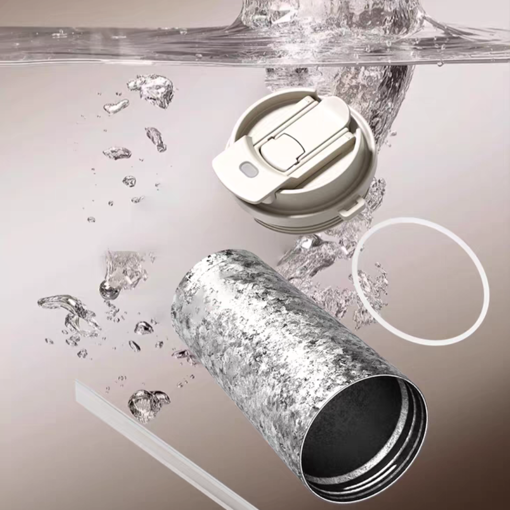 17oz (500ml) Ti Double-Wall Tumbler with Flexible Straw Cap