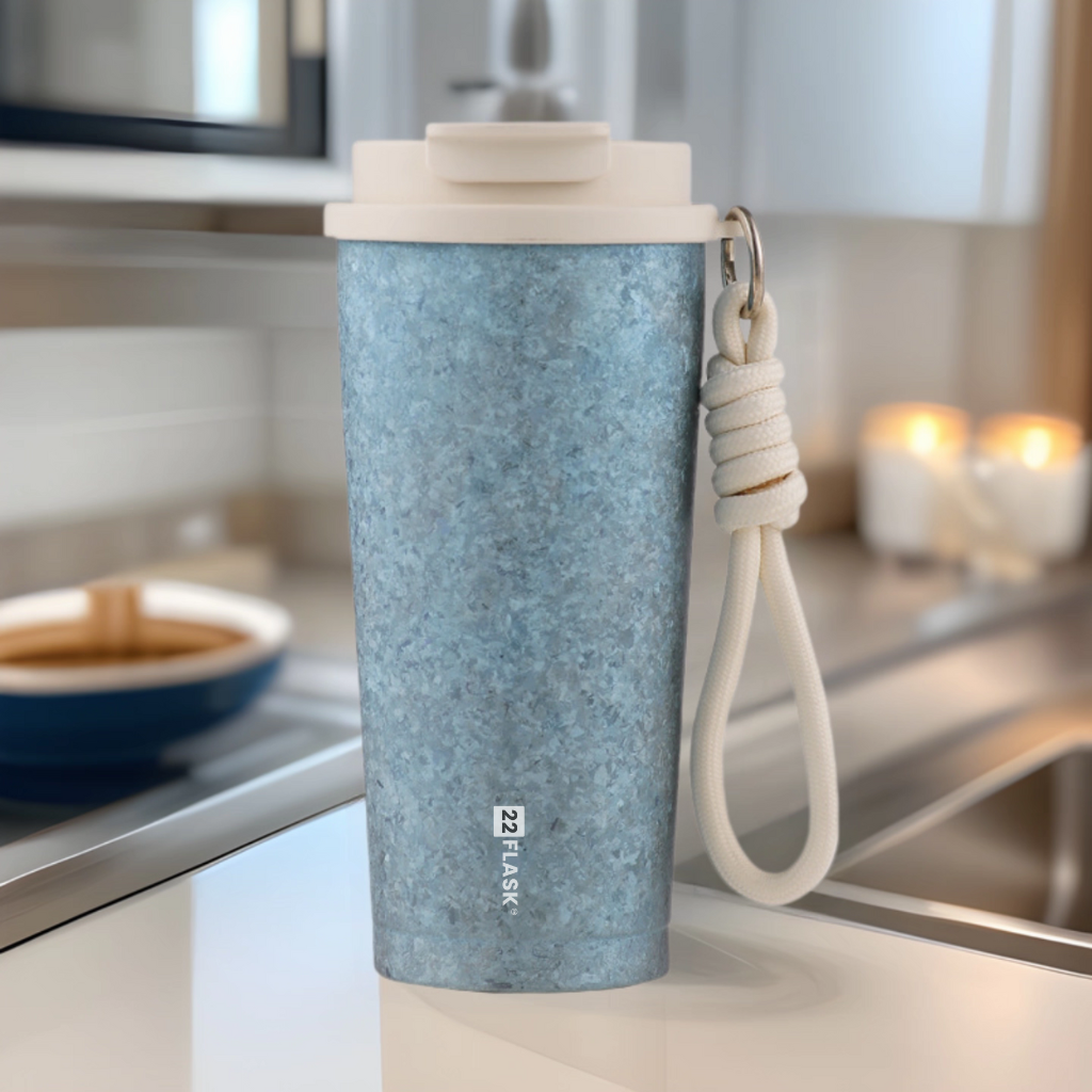 17oz (500ml) Ti Double-Wall Tumbler with Flexible Straw Cap