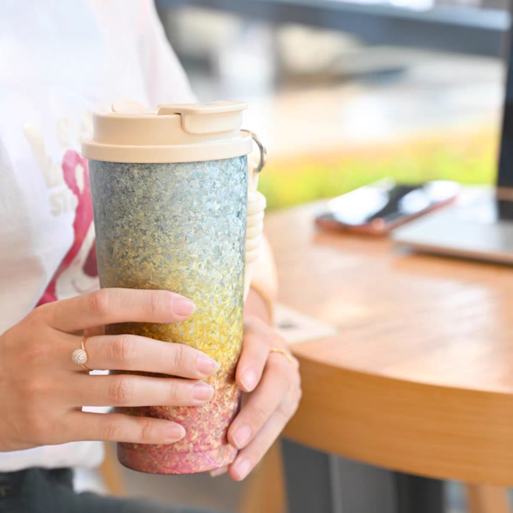 17oz (500ml) Ti Double-Wall Tumbler with Flexible Straw Cap