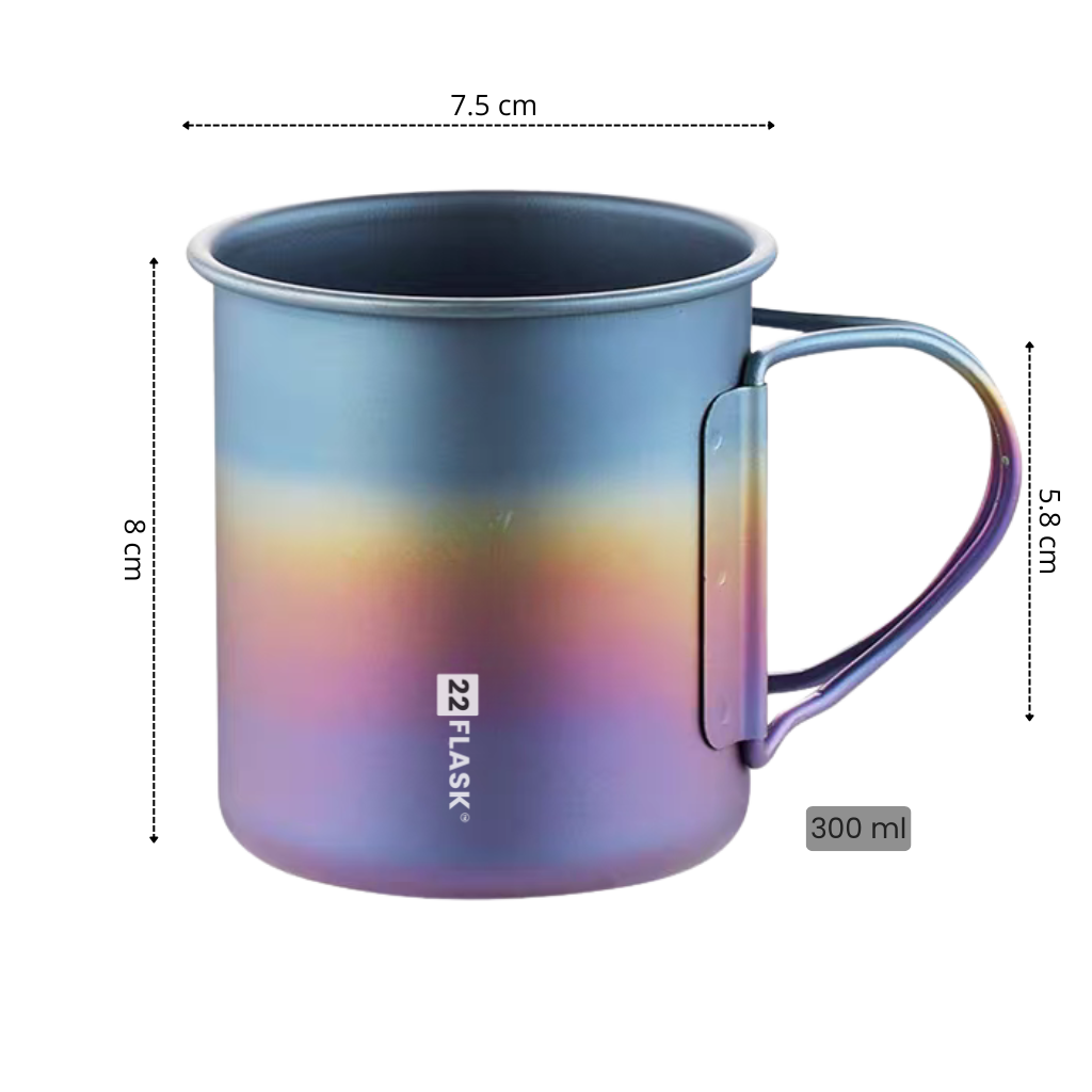 300ML Titanium Anodized Single Layer Mug