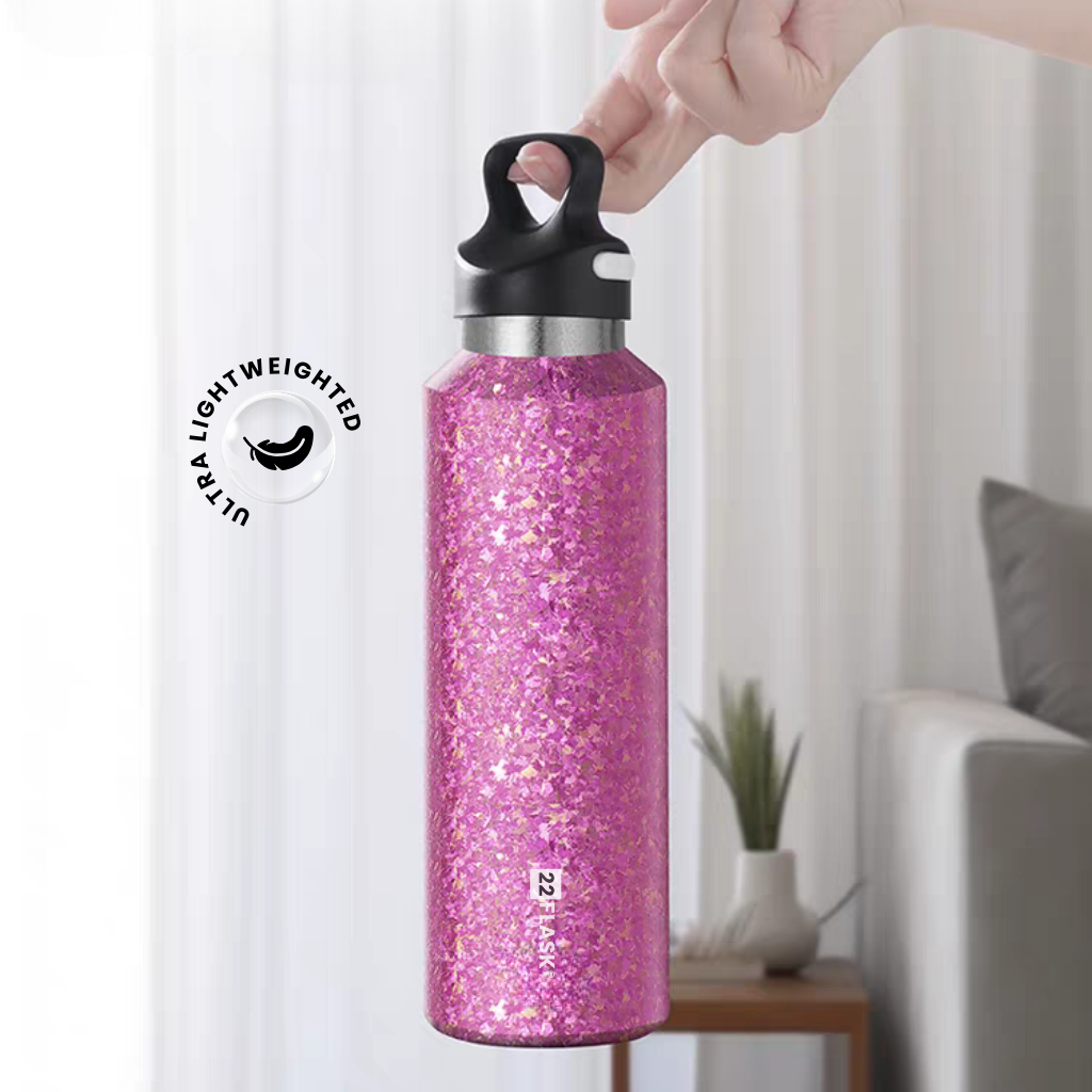 20 oz (600ml) Ti Double-Wall Insulated Travel Bottle with Safety Lock