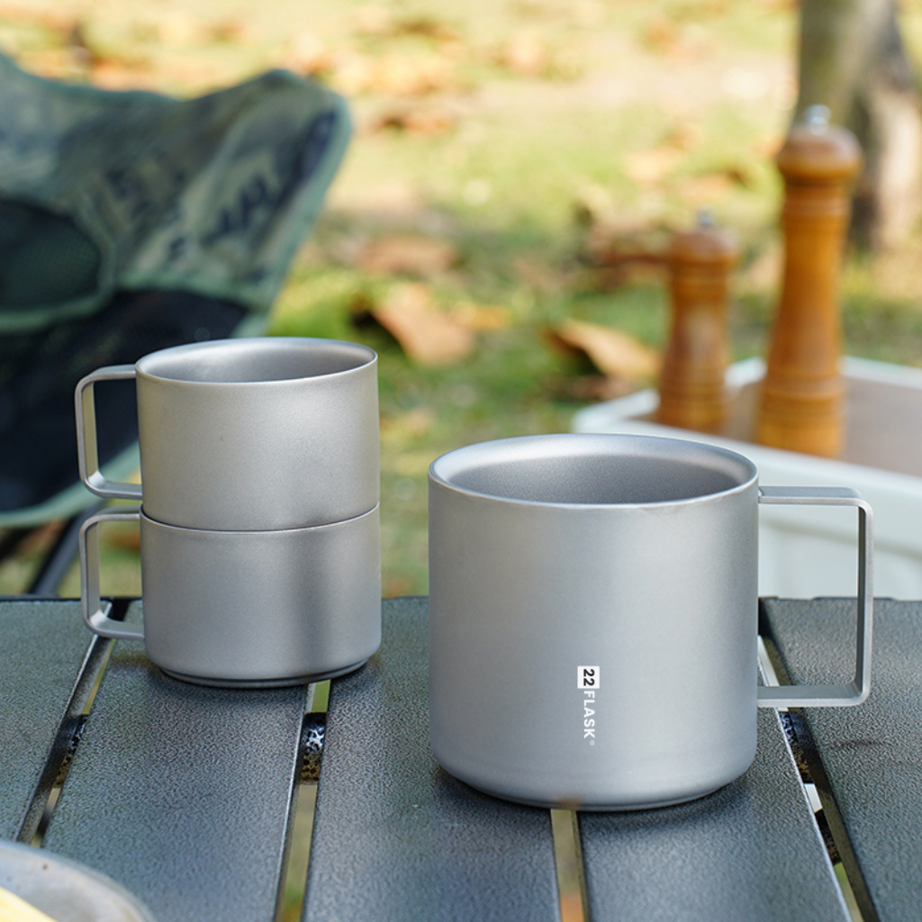 Titanium Double Layer Coffee Cup (100ml/220ml)