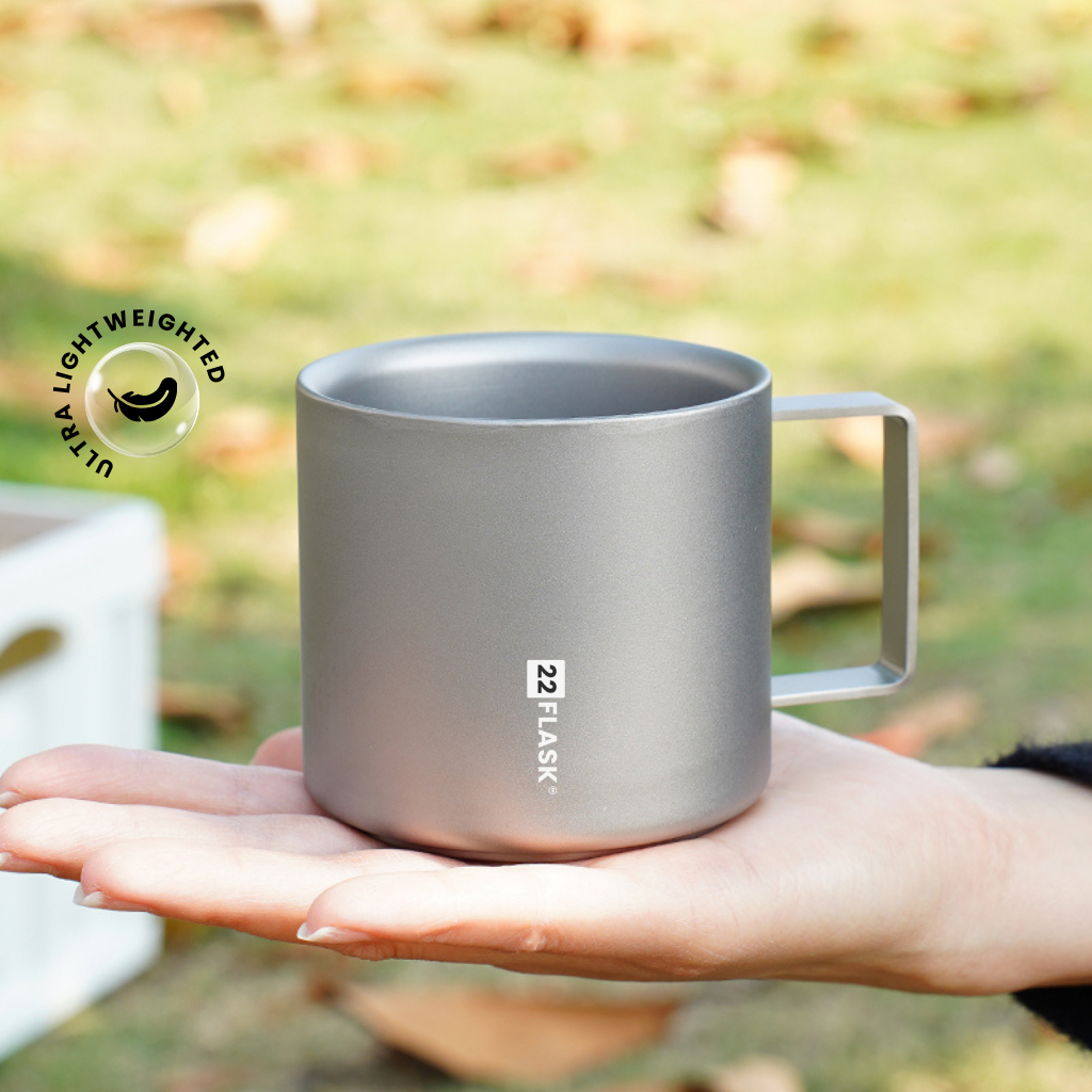 Titanium Double Layer Coffee Cup (100ml/220ml)