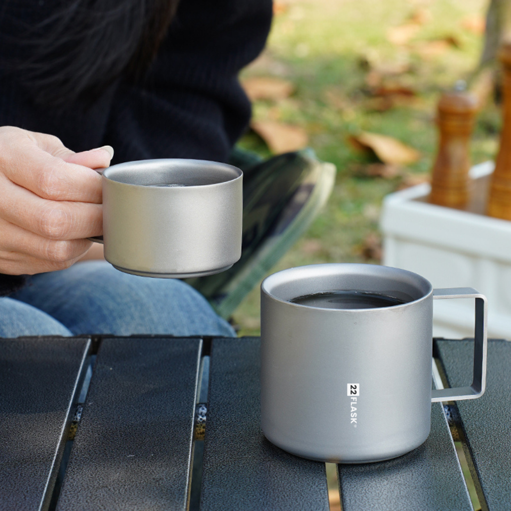 Titanium Double Layer Coffee Cup (100ml/220ml)