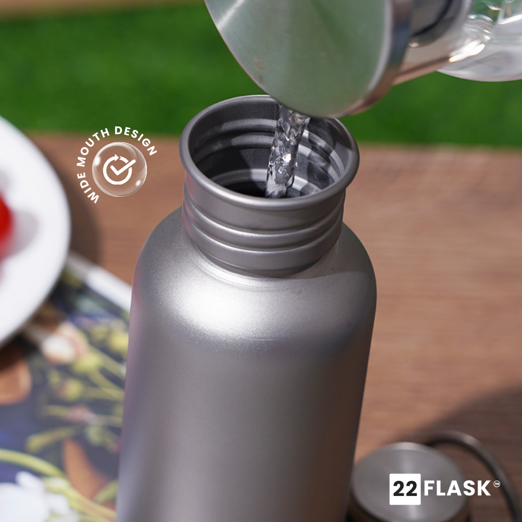 Titanium Single Layer Travel Bottle, Ultra Light & Leak Proof