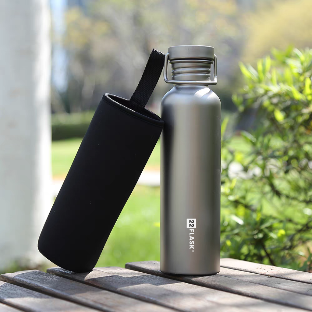 Titanium Single Layer Travel Bottle, Ultra Light & Leak Proof
