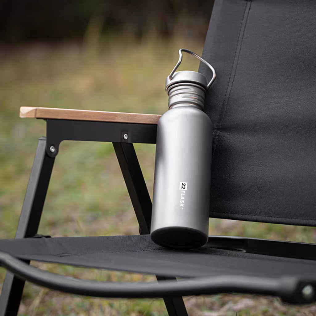 Titanium Single Layer Travel Bottle, Ultra Light & Leak Proof