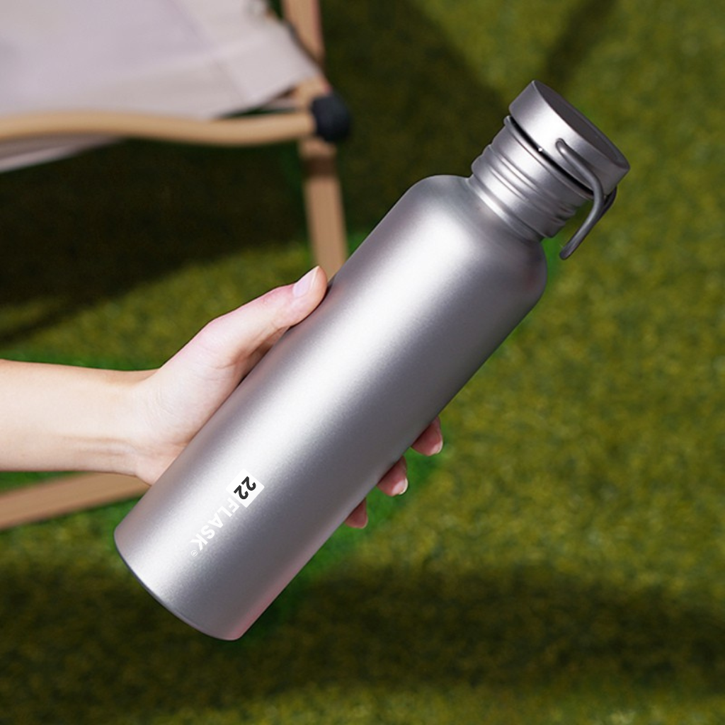 Titanium Single Layer Travel Bottle, Ultra Light & Leak Proof