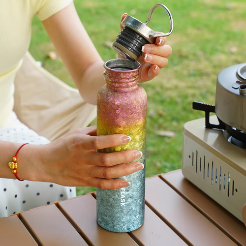 750ML Titanium Anodized Single-Layer Water Bottle