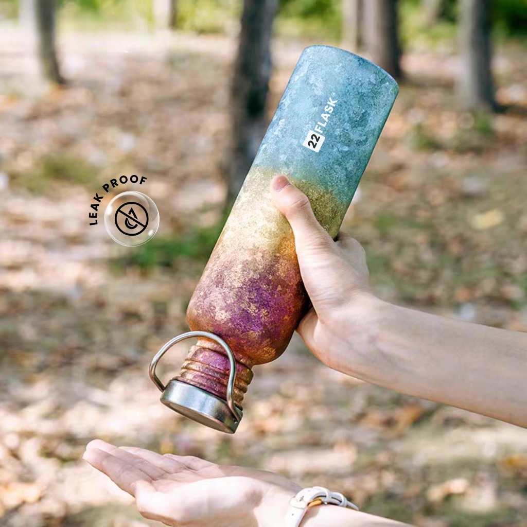 750ML Titanium Anodized Single-Layer Water Bottle