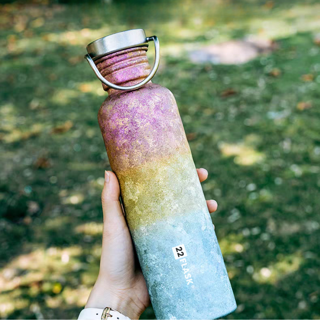750ML Titanium Anodized Single-Layer Water Bottle