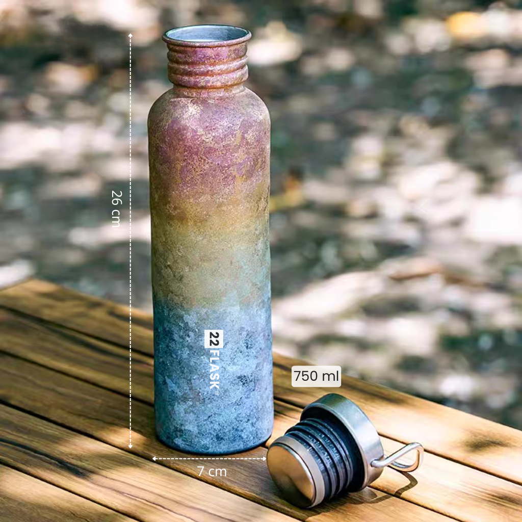 750ML Titanium Anodized Single-Layer Water Bottle