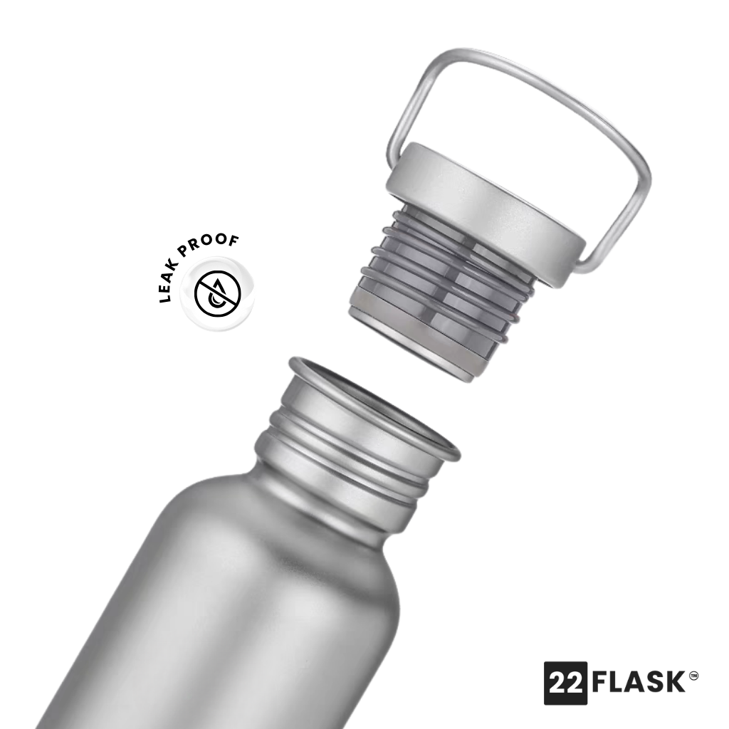 Titanium Single Layer Travel Bottle, Ultra Light & Leak Proof