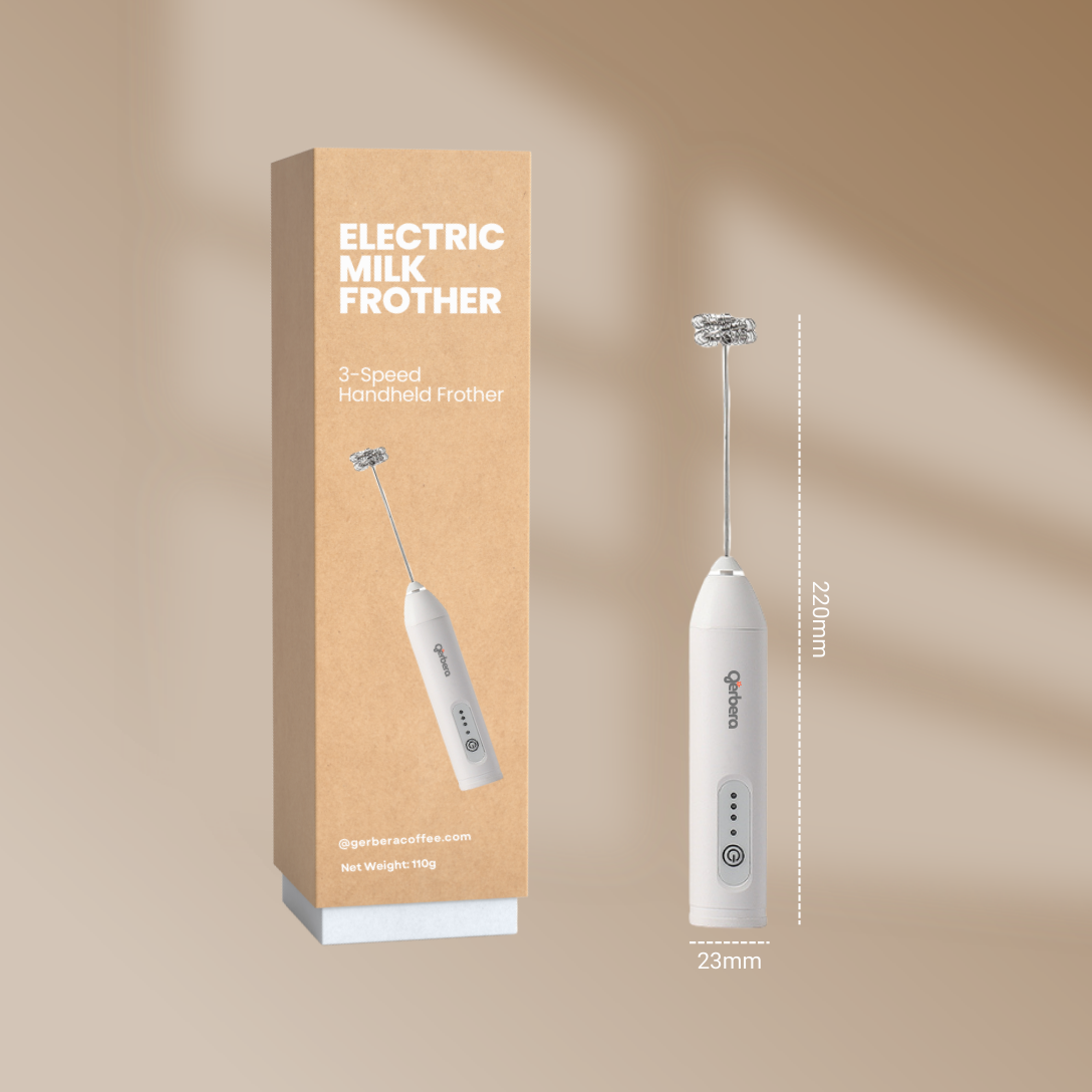 Gerbera 3-Speed Electric Milk Frother, Fast, Quiet, Powerful